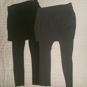 Lot of 2 Skirted Leggings with Pockets